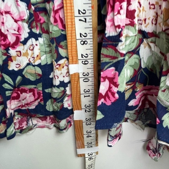 Umgee Usa Floral S Oversized Minimalist boho Flowy woven Long Sleeve Midi Dress - Picture 5 of 9